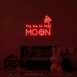 'Fly me to the moon' LED Neon Sign - neonaffair