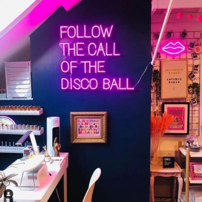 'Follow The Call Of The Disco Ball' LED Neon Sign - neonaffair