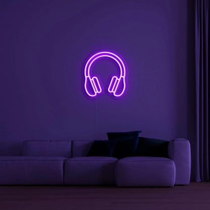 "Headphones" LED Neon Sign - neonaffair