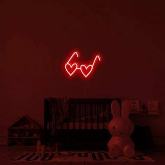 'Heart Glasses' LED Neon Sign - neonaffair