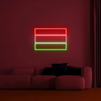 'Hungary Flag' LED Neon Sign - neonaffair