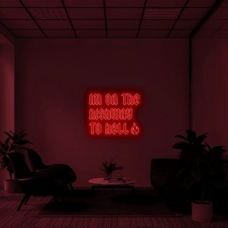 'I'm on the high way to hell' LED Neon Sign - neonaffair