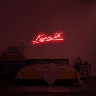 'Keep me safe' LED Neon Sign - neonaffair