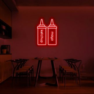 'Ketchup & Mayo' LED Neon Sign - neonaffair