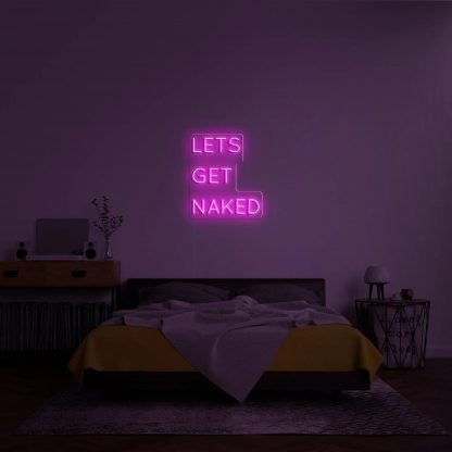 'Let's Get Naked' LED Neon Sign - neonaffair