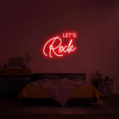 'Let's Rock' LED Neon Sign - neonaffair