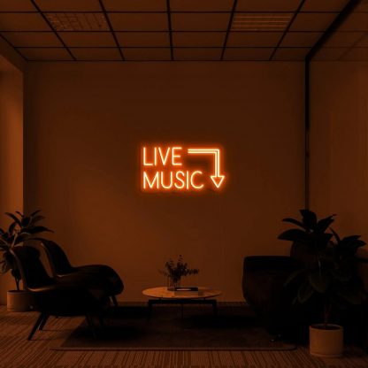 'Live Music' LED Neon Sign - neonaffair