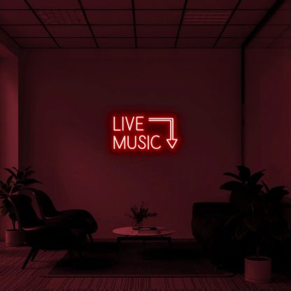 'Live Music' LED Neon Sign - neonaffair