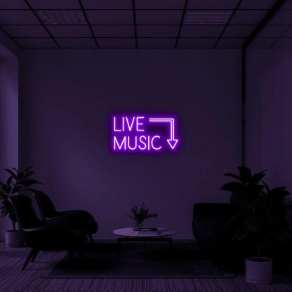 'Live Music' LED Neon Sign - neonaffair