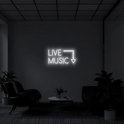 'Live Music' LED Neon Sign - neonaffair