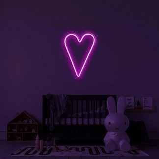 'Long heart' LED Neon Sign - neonaffair