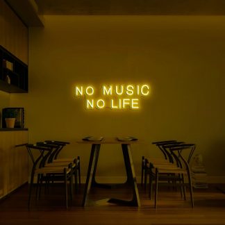 'No music no life' Neon Sign - neonaffair