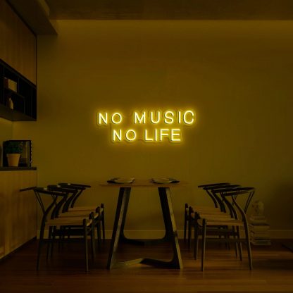 'No music no life' Neon Sign - neonaffair