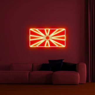 'North Macedonia Flag' LED Neon Sign - neonaffair