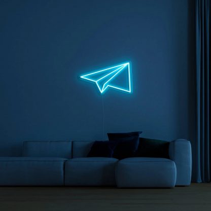 'Paper Plane' Neon Sign - neonaffair