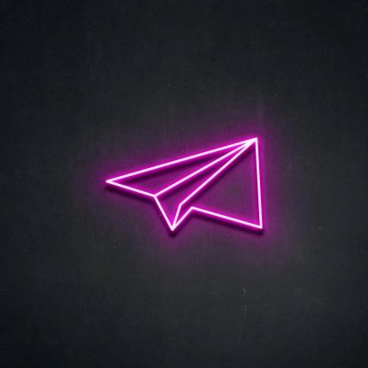 'Paper Plane' Neon Sign - neonaffair