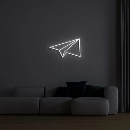 'Paper Plane' Neon Sign - neonaffair