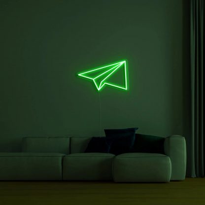 'Paper Plane' Neon Sign - neonaffair