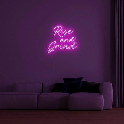 'Rise And Grind' LED Neon Sign - neonaffair