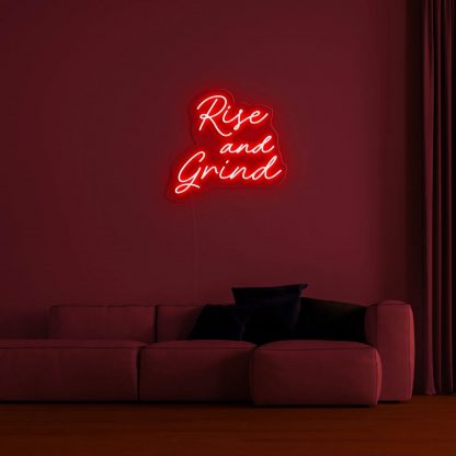 'Rise And Grind' LED Neon Sign - neonaffair