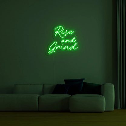 'Rise And Grind' LED Neon Sign - neonaffair