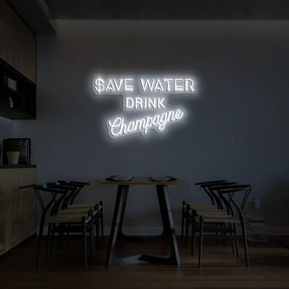 'Save Water' LED Neon Sign - neonaffair