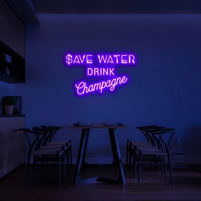 'Save Water' LED Neon Sign - neonaffair