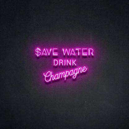 'Save Water' LED Neon Sign - neonaffair