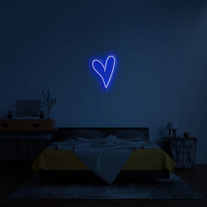 'Script Heart' LED Neon Sign - neonaffair