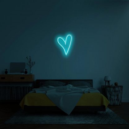 'Script Heart' LED Neon Sign - neonaffair