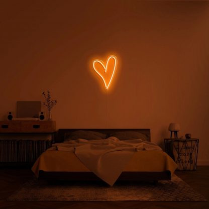 'Script Heart' LED Neon Sign - neonaffair