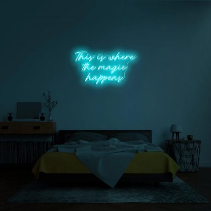 'The Magic Happens' LED Neon Sign - neonaffair