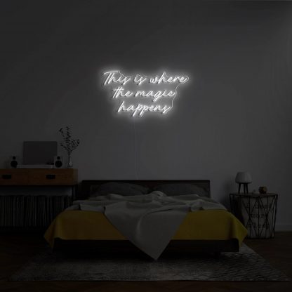 'The Magic Happens' LED Neon Sign - neonaffair