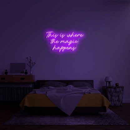 'The Magic Happens' LED Neon Sign - neonaffair