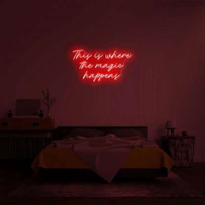 'The Magic Happens' LED Neon Sign - neonaffair