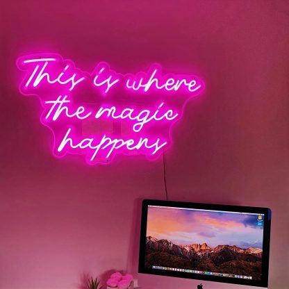 'The Magic Happens' LED Neon Sign - neonaffair