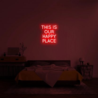 'This Is Our Happy Place' LED Neon Sign - neonaffair