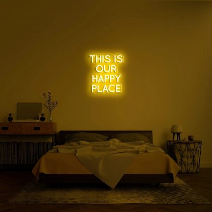 'This Is Our Happy Place' LED Neon Sign - neonaffair