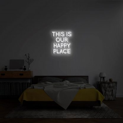 'This Is Our Happy Place' LED Neon Sign - neonaffair