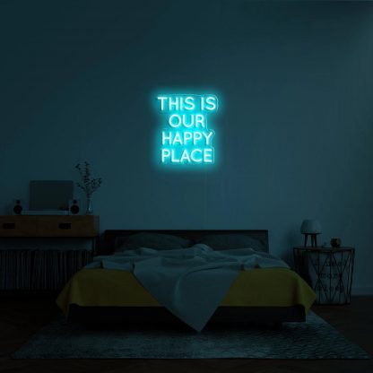 'This Is Our Happy Place' LED Neon Sign - neonaffair