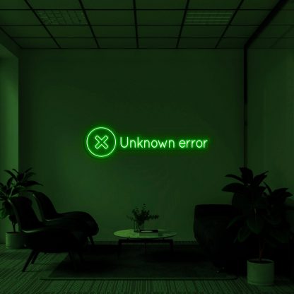 'Unknown Error' Neon Sign - neonaffair