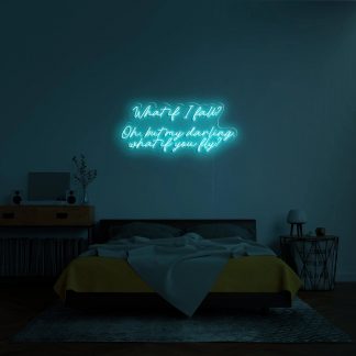 'What If I Fall?' LED Neon Sign - neonaffair