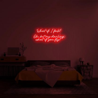 'What If I Fall?' LED Neon Sign - neonaffair