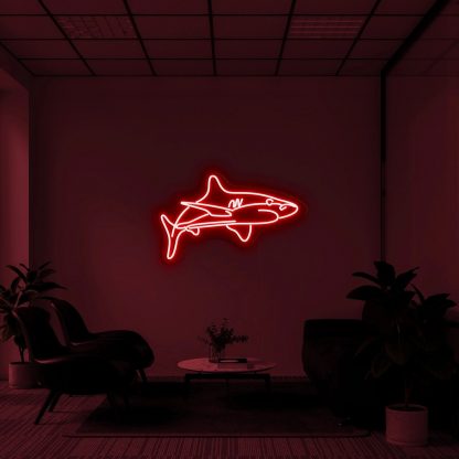 'White Tip Shark' Neon Sign - neonaffair