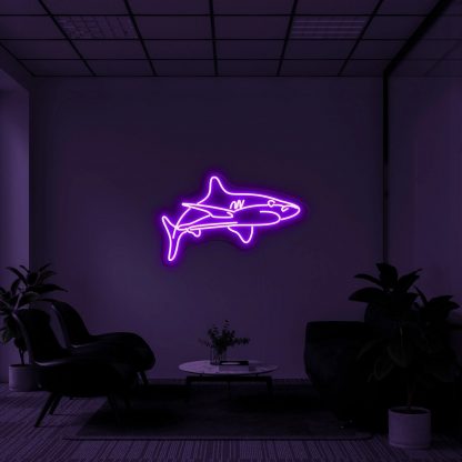 'White Tip Shark' Neon Sign - neonaffair