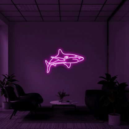 'White Tip Shark' Neon Sign - neonaffair