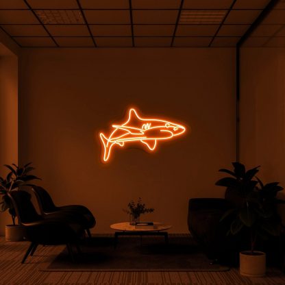 'White Tip Shark' Neon Sign - neonaffair