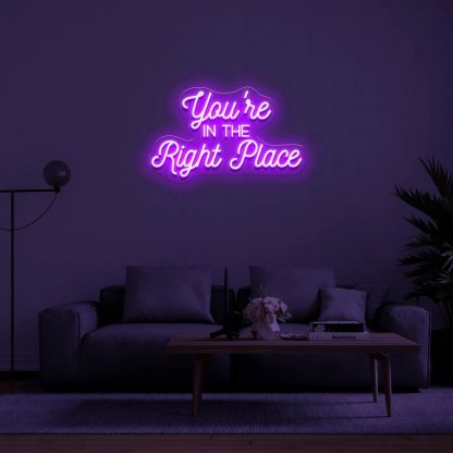 'You're In The Right Place' Neon Sign - neonaffair